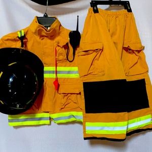 Kids Firefighter Costume with Hat Child Size 4-6